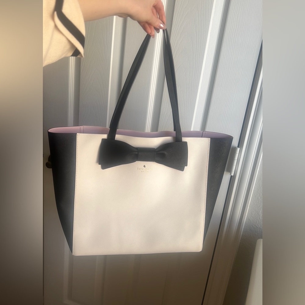 Black and white Kate Spade Tote